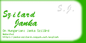 szilard janka business card